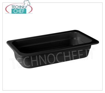 Technochef - GASTRONORM GN 1/3 BOWL in BLACK MELAMINE 1/3 gastronorm basin in black melamine, dim.mm.325x175x65h