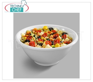 Technochef - ROUND MELAMINE BOWL Round bowl in white melamine, diameter 200 mm, height 90 mm.