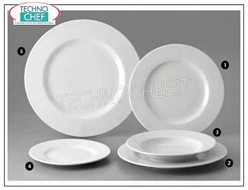 SATURNIA - ETRUSCAN WHITE Porcelain Collection - Restaurant Dishes FLAT PLATE, Etruscan White Collection, Diameter cm.28, Brand SATURNIA - Available for purchase in packs of 6
