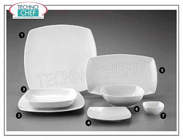 SATURNIA - TOKIO BIANCO Porcelain Collection - Restaurant Dishes FLAT PLATE, Tokio Bianco Collection, cm.31x31, Brand SATURNIA - Available in packs of 4 pieces