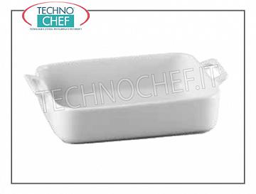 Porcelain pots RECTANGULAR TAPES WITH HANDLES, cm.14x11,3, h.4,7, Brand MPS PORCELLANE SARONNO - Available in 4-pack