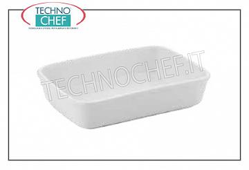 Porcelain bakeware Gastro-Norm rectangular oven dish, cm.27x20, h.6, MPS PORCELAIN SARONNO brand