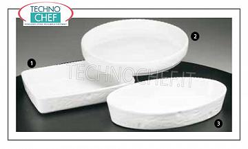Porcelain bakeware Round baking dish white cordonata, Diameter cm.36, h.4, Marca ROYALE - Purchasable in pack of 3 pieces