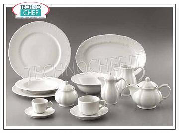 TOGNANA - VECCHIO WIEN Porcelain Collection - Restaurant Plates FLAT PLATE, Vecchio Wien Bianco Collection, Brand TOGNANA