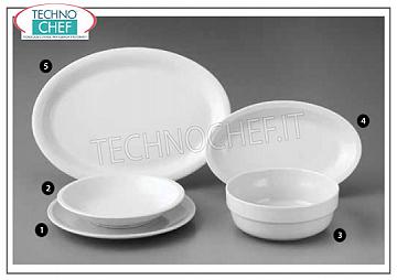SATURNIA - ROMA WHITE Porcelain Collection - Restaurant Plates FLAT PLATE, Roma Bianco Collection, 27 cm., Brand SATURNIA - Available in packs of 6 pieces