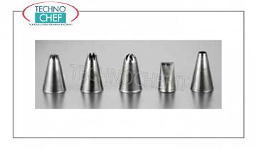 Decoration bag nozzles Stainless steel decorative nozzle with assorted holes, Brand PIAZZA - 5-pack