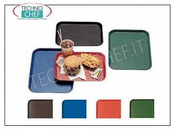 Trays for bar service Fast-Food tray in black polypropylene, Cm.30x41