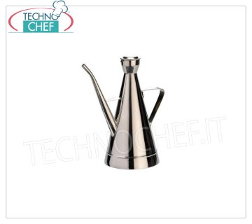 ABERT - Stainless steel cruet with spout, 0.5 l, Mod.114118 Stainless steel oil cruet with 0.5 liter spout