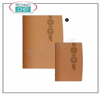 Portamenù RIGENERATED LEATHER PORTAMENU, NATURAL COLOR, 6 LEAVES, CM.24,2X31,6 H