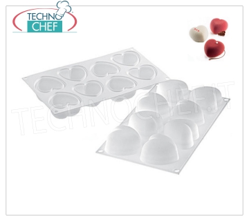 Silicone mold '' Amorini '', dim.mm.63x65, h 39 mm '' Amorini '' baking mold in flexible and non-stick silicone, dim.mm.63x65, h 39 mm.