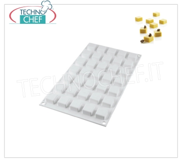 Silicone mold '' Micro Square '', dim.mm.21x21, h 13 '' Micro Square 'cooking mold in flexible and non-stick silicone, dim.mm.21x21, h 13 mm.