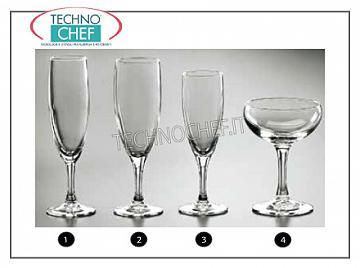 Glasses for the Table - complete coordinated series FLUTE GLASS, ARCOROC, Elegance Collection