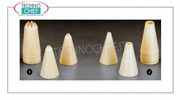 Decoration bag nozzles Plastic nozzle with festooned for decorating - Available in 6-pack