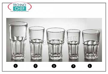Glasses for water and wine GLASS, ARCOROC, Tempered Granity Collection