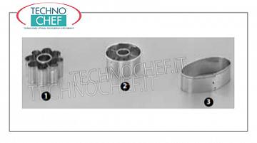 Metal molds for pastry Stubble noodles with smooth cane, Diameter Cm.7