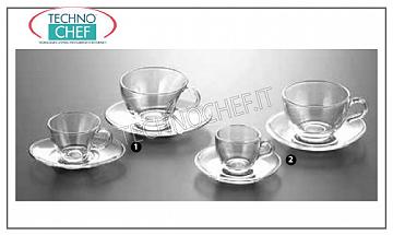 Coffee cups - cappuccino in glass COFFEE CUP WITH DISH, PASABAHCE, Basic Line
