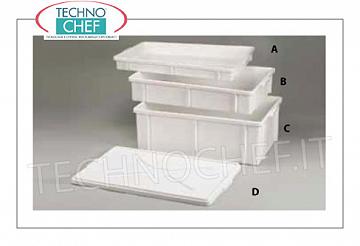 Technochef - Box for loaves-Pizza dough cm 60x40x6h PIZZA ROLL BOX, STACKABLE, IN FOOD PLASTIC DIM. MM. 600X400X60