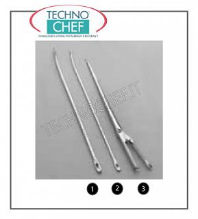 Stainless steel kitchen needle Needle for larding with spring, Cm.19,5