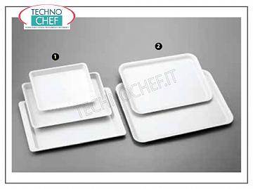 Pastry trays Rectangular white plastic display tray - Available in packs of 10 pieces
