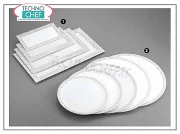 Pastry trays Rectangular white plastic pastry tray - Available in pack of 10 pieces