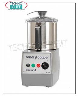 CUTTER-HOMOGEINIZER BLIXER 4, bowl capacity lt.4,5, Brand ROBOT COUPE, professional CUTTER-HOMOGEINIZER BLIXER 4, Brand ROBOT COUPE, with 4.5 lt Tank - 2 speeds, 1500-3000 rpm, Impulse Controls, V. 400/3, Kw.1.00, Weight 17.3 kg, Dimensions mm 242x304x444h