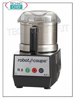 R2 table cutter, bowl capacity lt. 2,9, ROBOT COUPE brand, professional R2 table CUTTER, ROBOT COUPE brand, with removable STAINLESS STEEL TANK of 2,9 liters, Speed 1,500 rpm, V. 230/1, Kw 0,55, Weight 10 Kg, dimensions 200x280x350h mm