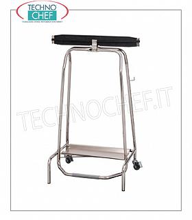 Dustbins dustproof Trolley trolley on stainless steel wheels, foot cover with hermetic closure, for 110 liter sacks, dim.mm.600x450x960h