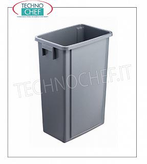 gettacarte Gray polypropylene bucket, with integrated handles, liters 60, dim.mm.450x310x660h