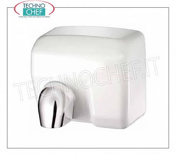 HOT AIR, Electric, Button Towels, Adjustable jet Hot air jet hand dryers, automatic, infrared sensor drive, 360 ° rotating nozzle, drying speed 15-18 sec, motor speed 5,500 rpm, V.230 / 1, Kw.2.4, dim.mm .278x213x243h