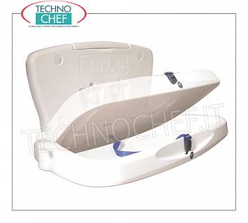 Wall-mounted changing table White folding wall changing table with safety belt, maximum load up to 90 Kg, dim.mm.872x513x510h