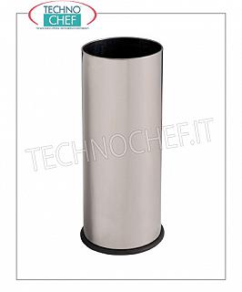 Umbrella Umbrella stand in bright stainless steel with inner plastic tray, capacity 27 liters, diam.mm.240x600h