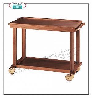 Wooden service trolleys Room service trolley in solid wood, n. 2 shelves, dimensions 1100x500x800h mm