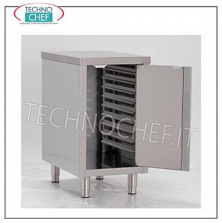 Cabinet base for ovens with guides for trays Base support in stainless steel for oven on cabinet with hinged door and guides for inserting 7 Gastro-Norm 2/1 trays h 60 mm., Dim. mm. 800x800x720 h.