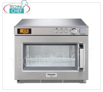 PANASONIC - Professional Microwave Oven, Chamber for GN 1/2 Trays, Power 1600 W, Manual Controls, mod.NE1643 PANASONIC Professional microwave oven, with MANUAL CONTROLS, chamber mm 330x310x175h, suitable for GN 1/2 pan, power output W 1600, 2 magnetrons of 800 W, V.230/1, Kw.2,59, weight 30 Kg, dim .mm.442x508x337h