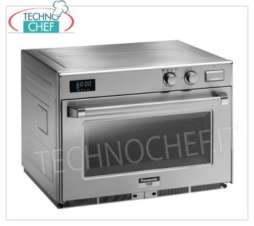 PANASONIC - Professional microwave oven, Chamber for GN 1/1 trays, MANUAL controls, 1800 W, mod.PANE1840, PANASONIC Professional microwave oven, MANUAL controls, cooking chamber mm.565x330x250h, suitable for 2 GN 1/1 trays, power output W 1800, 4 magnetrons of 450 W, V 230/1, Kw 3.0 - weight 54 Kg, dim .mm 650x526x471h