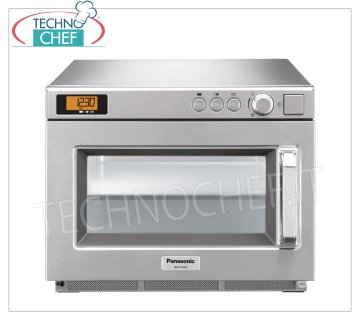 PANASONIC, Professional microwave oven, mod. NE2143-2, MANUAL COMMANDS PANASONIC Professional microwave oven, with MANUAL CONTROLS, 330x310x175h mm chamber, suitable for GN 1/2 pan, W 2100 power output, 2 1050 W magnetron, V.230 / 1, Kw.3,16, weight 30 Kg, dim .mm.442x508x337h