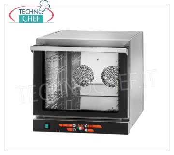 Digital Electric Convection Oven, 4 Trays 435x350 mm, Digital Controls, mod.FED04NE595V ELECTRIC CONVECTION OVEN, capacity 4 TRAYS of mm 435x350 or mm 433x322 (excluded), DIGITAL CONTROLS, V.230 / 1, Kw.3,15, Weight 33 Kg, dim.mm.589x660x580h