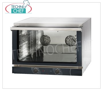 TECNODOM - Electric CONVECTION OVEN 3 Trays mm 600x400, Professional, mod.FEM03NEPSV Electric VENTILATED CONVECTION OVEN for PASTRY, capacity 3 TRAYS mm 600x400 (excluded), version with MANUAL CONTROLS, V.230/1, Kw.3,15, Weight 35 Kg, dim.mm.775x700x560h