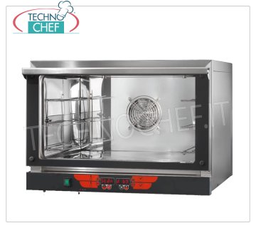 Enhanced Digital Electric Convection Oven, 3 Trays GN 1/1 or mm 600x400, Digital Controls ENHANCED ELECTRIC CONVECTION OVEN, capacity 3 TRAYS Gastro-Norm 1/1 or mm 600x400 (excluded), DIGITAL CONTROLS, V.230 / 1, Kw.3,66, Weight 43 Kg, dim.mm.775x790x560h