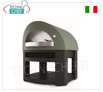 WOOD-BURNING PIZZA OVEN 'OPERA' WOOD-FIRED PIZZA OVEN 'OPERA', with 1200x1000 mm refractory hob, capacity 7 pizzas Ø 33 cm, weight 355 Kg, dim.mm.1460x1500x760h
