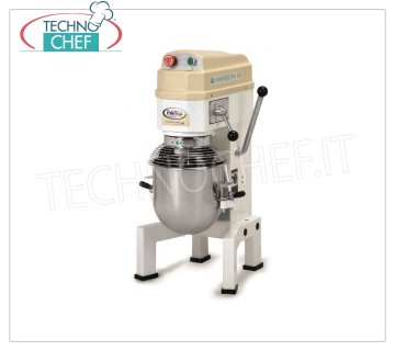 FAMA - 10 lt Professional Planetary Mixer, BAKER PA Line, Mod. PA10 Professional Planetary Mixer with 10 lt stainless steel bowl, BAKER PA Line, complete with hook, spatula and stainless steel whisk, 3 speeds, V.230/1, Kw.0,6, Weight 64 Kg, dim.mm.490x400x780h