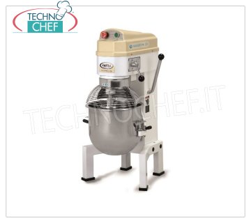 FAMA - 20 lt. Planetary Professional Dough Mixer, BAKER PA Line, mod. AP20 Professional Planetary Dough Mixer with 20 liter stainless steel tank, BAKER PA Line, complete with hook, spatula and stainless steel whisk, 3 speeds, V.230 / 1, Kw.0.9, Weight 84 Kg, dim.mm.590x480x930h