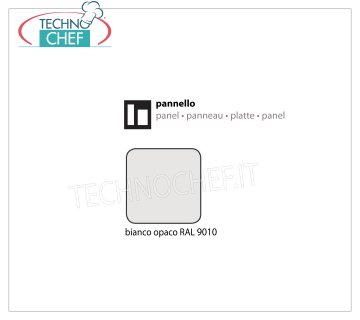 White panel RAL 9010 Internal panel in matt white RAL 9010, dimensions 540x540x1.2h mm.