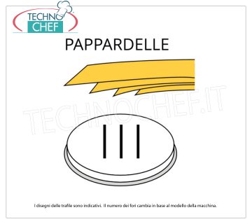 Technochef - PAPPARDELLE DIE in BRASS-BRONZE ALLOY Pasta die in brass-bronze alloy 16 mm, for mod. MPF1.5N