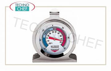Thermometers in needlework Refrigerator-freezer thermometer, stainless steel, range from -29 ° to + 27 ° C, division 1 ° C, quadrant diameter 6 cm