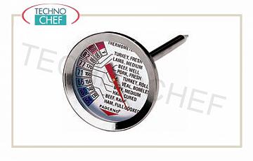 Pin thermometers Broach thermometer for roasts, range from + 54 ° to + 88 ° C, dial diameter 5 cm