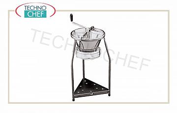 Food mill Manual vegetable mill diameter 39 cm, tin-plated with support, supplied with 3 mm holes