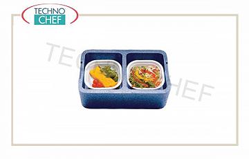 SINGLE-PASTE isothermal container, 2 compartments without tableware Isothermal box 2 independent compartments, dim. internal mm 380x220x120h, dim. external mm 425x265x165h