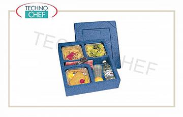 SINGLE-PASTE isothermal container, 4 compartments without tableware Domus SINGLE-CUP isothermal box, 4 COMPARTMENTS without tableware, internal dimensions mm 400x340x900h, dim. external mm 440x380x120h