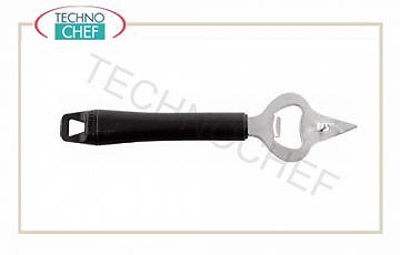 Technochef - Bottle opener with polypropylene handle, cod. 48280-02 Bottle opener, 18/10 stainless steel, polypropylene handle, 20 cm long